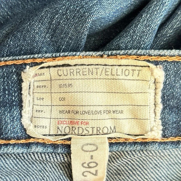 Current/Elliott The Cropped Straight Jean Stagecoach Released Hem Size 26 - Picture 6 of 11